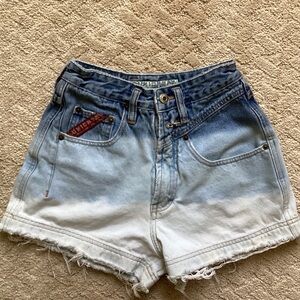 VINTAGE UNION BAY OMBRÉ’ LADIES SHORTS RETRO 90’s HIPPIE LOVE ☮️ JR. SIZE 3